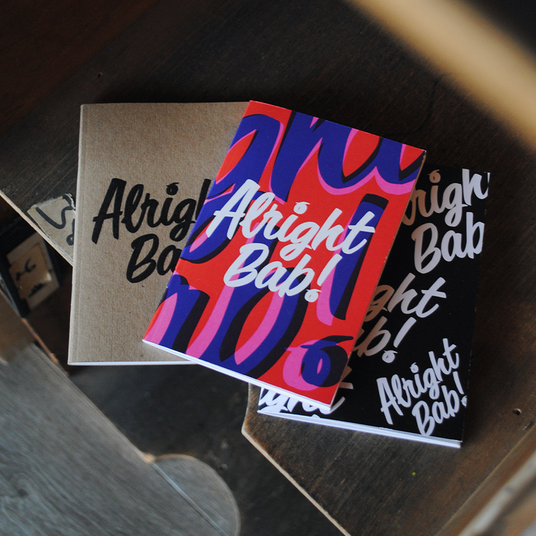 Brumbox pack of three Alright Bab A6 dot paper notebooks