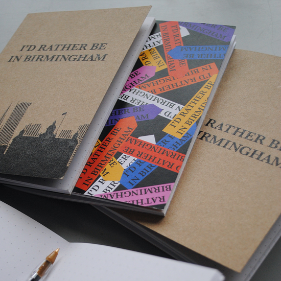 Brumbox pack of three I'd Rather be in Birmingham A6 dot paper notebooks