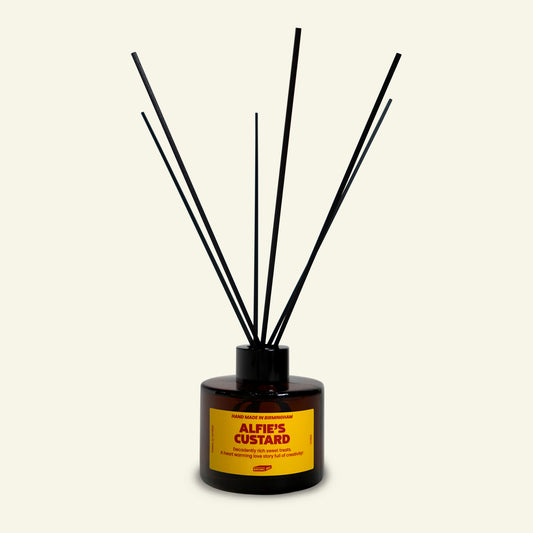 Brumbox Alfie's custard, hand made in Birmingham reed diffuser