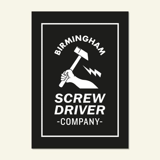 Brumbox Fokawolf Birmingham screwdriver company A3 poster print