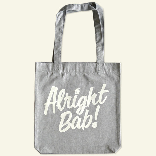 Brumbox Alright Bab grey tote bag