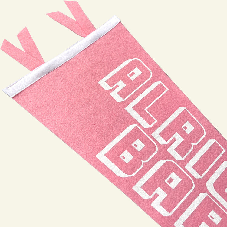 Brumbox alright bab pink vintage sports pennant