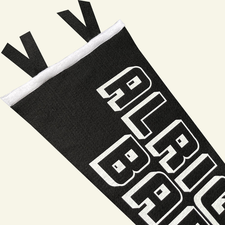 Brumbox alright bab black vintage sports pennant