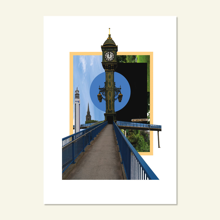 Brumbox Birmingham Jewellery Quarter collage poster print