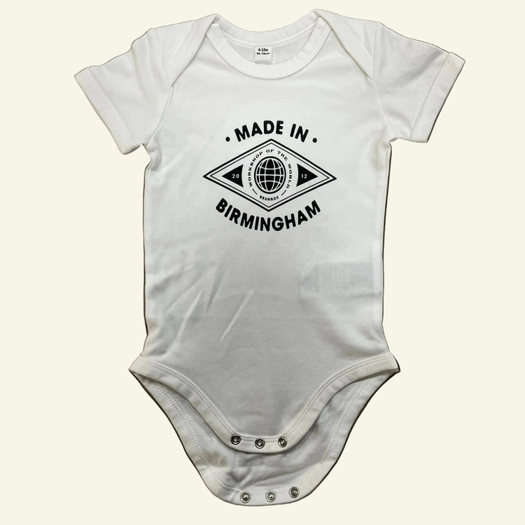 Made in Birmingham Baby Grow (White)