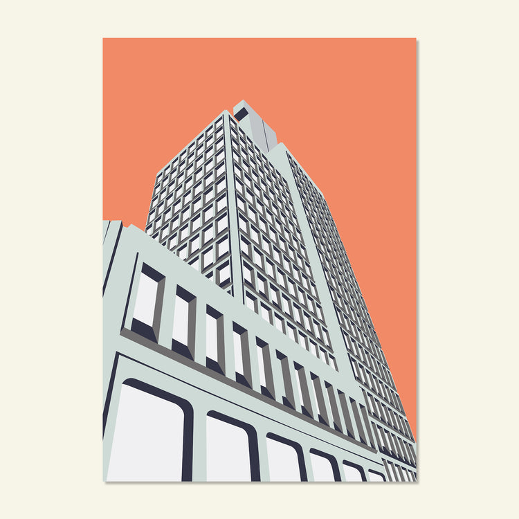 Brumbox National Westminster House Birmingham landmark poster print