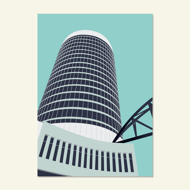 Brumbox Rotunda Birmingham landmark poster print