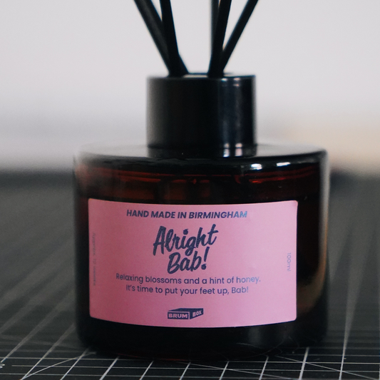 Brumbox alright bab hand made in Birmingham reed diffuser