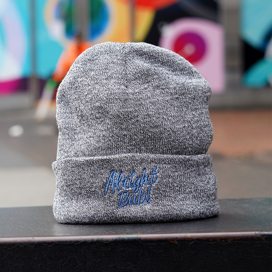 Brumbox Alright Bab heather grey coloured beanie