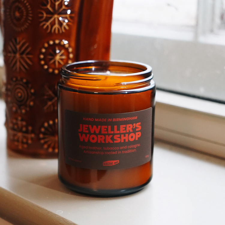 Brumbox Jeweller's Workshop hand made in Birmingham soy wax candle