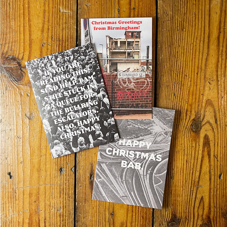 Brumbox set of 3 deadpan Christmas greetings cards