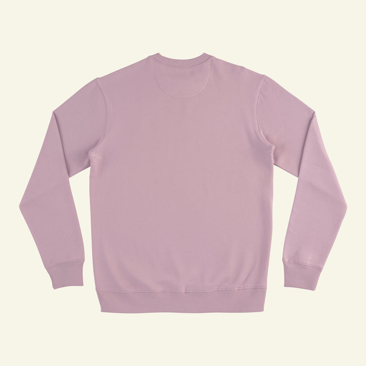 Brumbox Alright Bab beaujolais embroidered pink organic crewneck (back)
