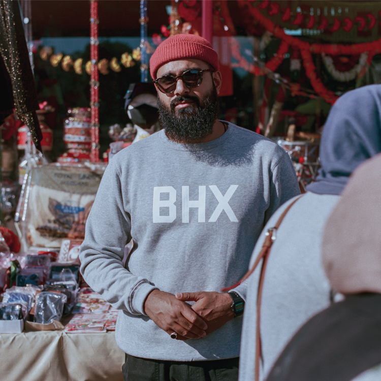 Brumbox BHX Birmingham organic crewneck in grey