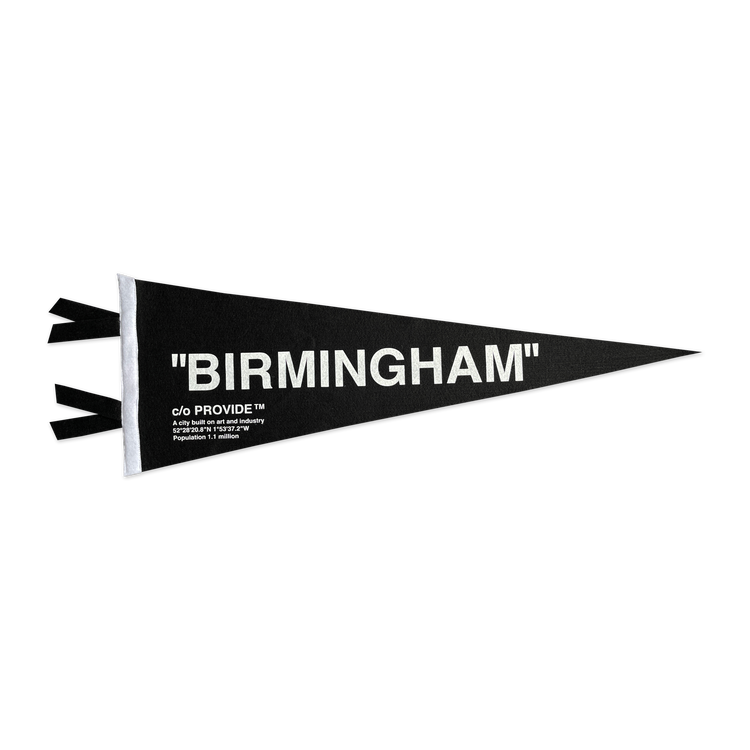 Brumbox Birmingham Off White vintage sports pennant