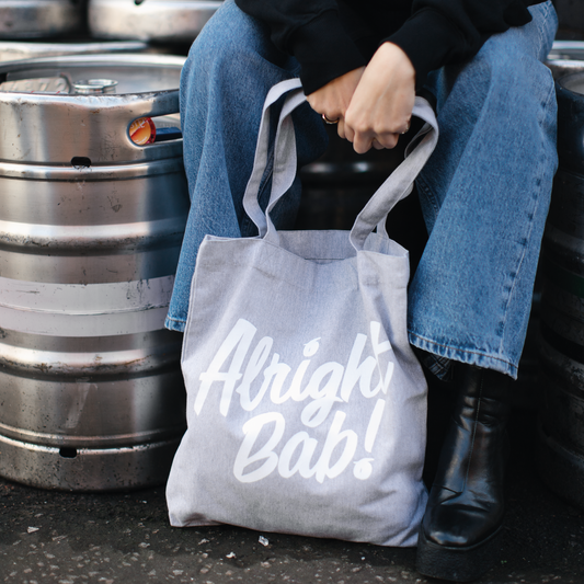 Brumbox Alright Bab grey tote bag