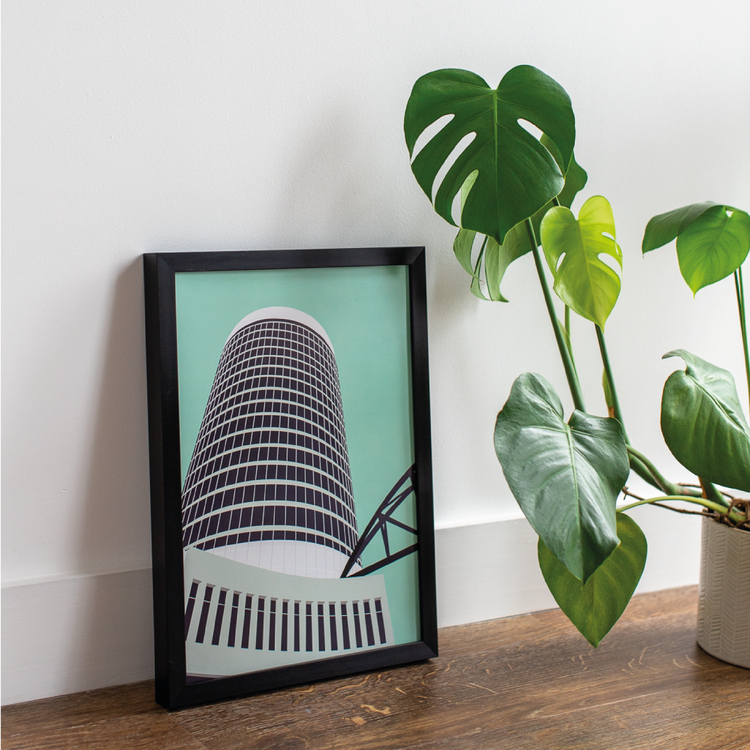 Brumbox Rotunda Birmingham landmark poster print