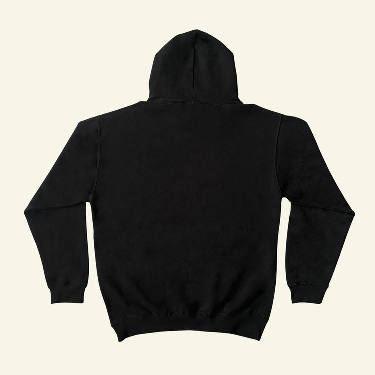 Brumbox Brutalist 0121 printed black hoody (back)