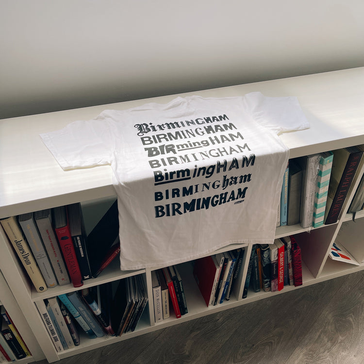 Brumbox Multi Type Birmingham white cotton T-shirt (back)