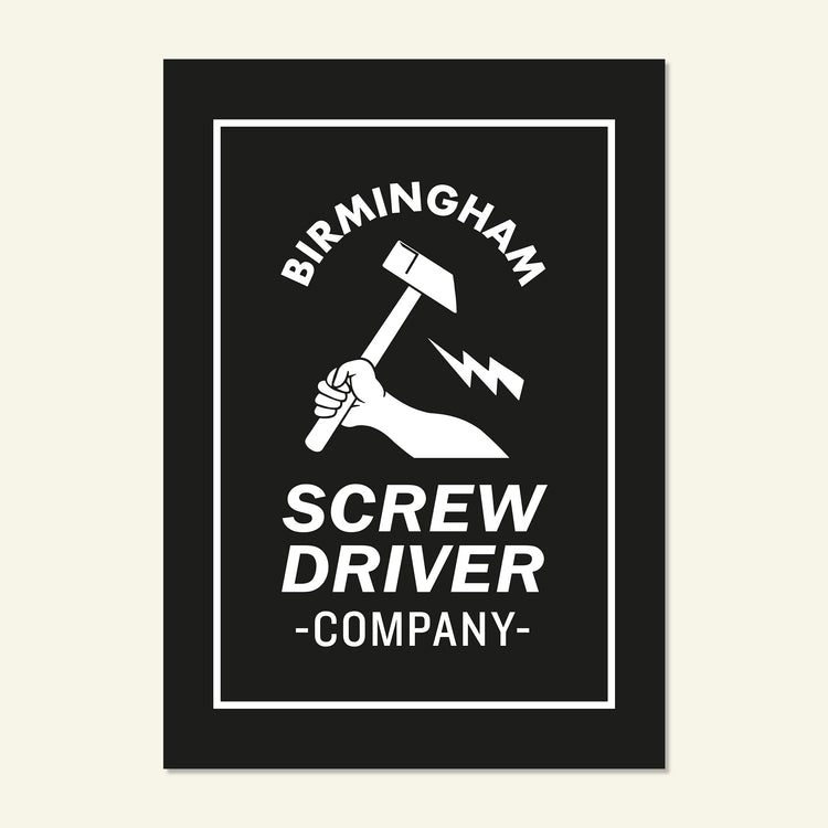 Brumbox Fokawolf Birmingham screwdriver company A3 poster print