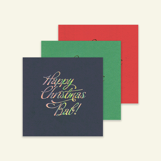 Brumbox set of 3 handmade Bab Christmas greetings cards
