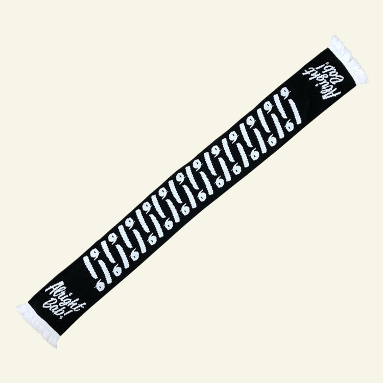 Brumbox Alright Bab black acrylic scarf