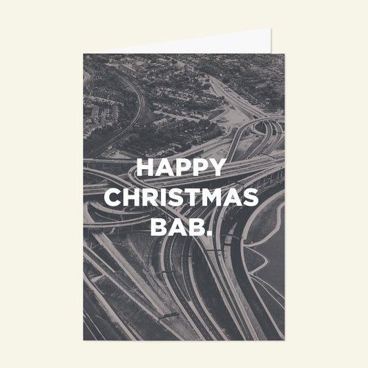 Brumbox Happy Christmas Bab greetings card