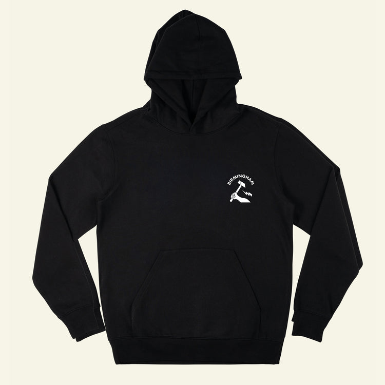 Brumbox Fokawolf Birmingham screwdriver company Hoody in black with small chest print on the front