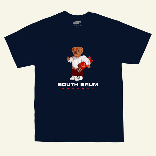 Brumbox Navy t-shirt featuring south brum bear illustration