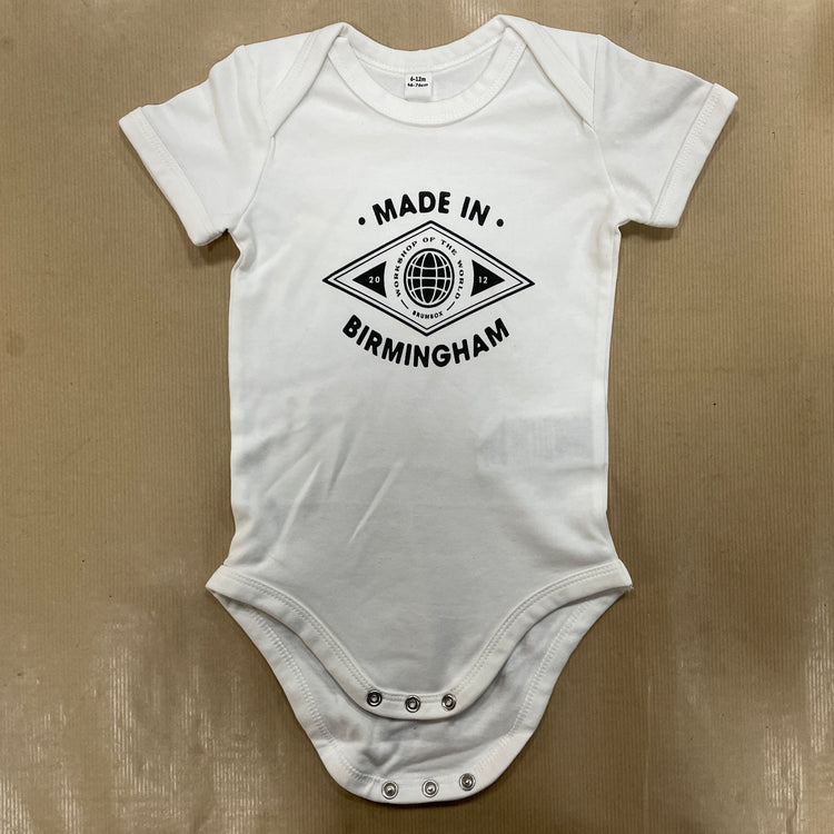 Made in Birmingham Baby Grow (White)