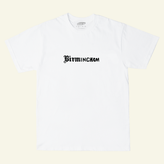 Brumbox Multi Type Birmingham white cotton T-shirt (front)