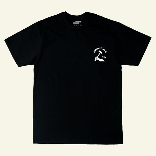 Brumbox X Foka Wolf Birmingham Screwdriver T-shirt with small chest print in black