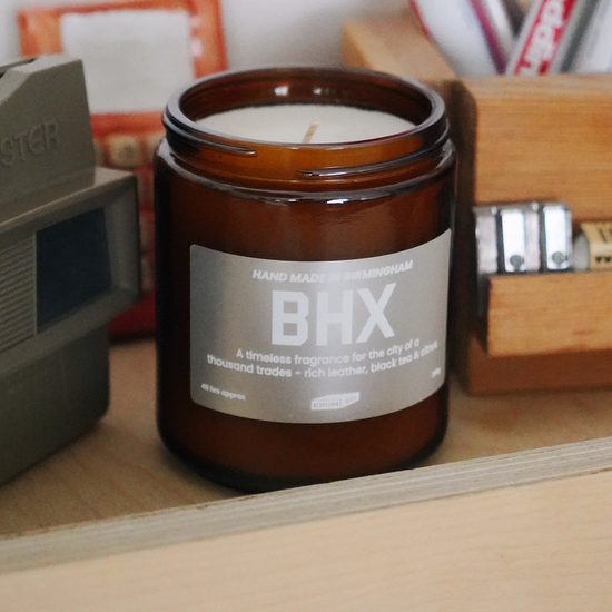 Brumbox BHX hand made in Birmingham soy wax candle