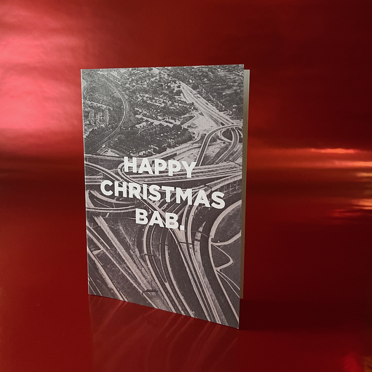 Brumbox Happy Christmas Bab greetings card