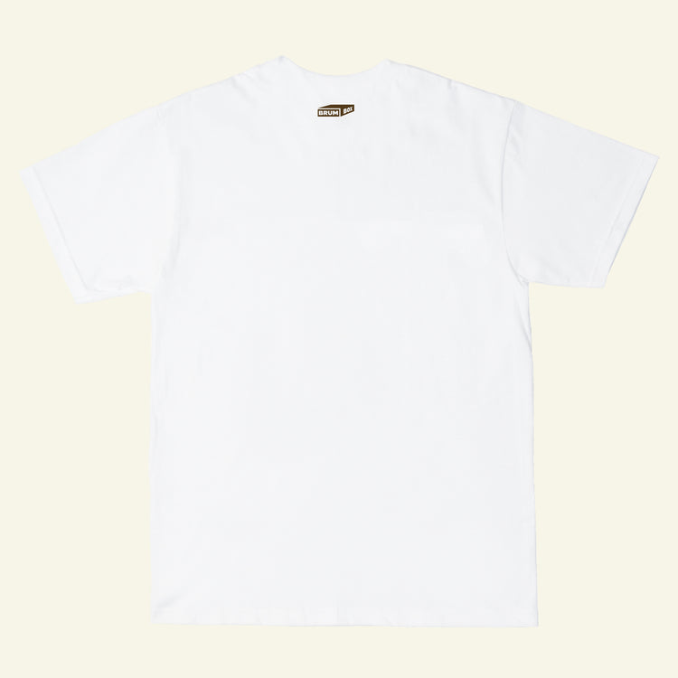 Brumbox Concrete BHX Tee in white (back)
