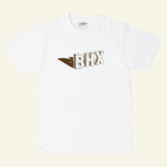 Brumbox Concrete BHX Tee in white (front)